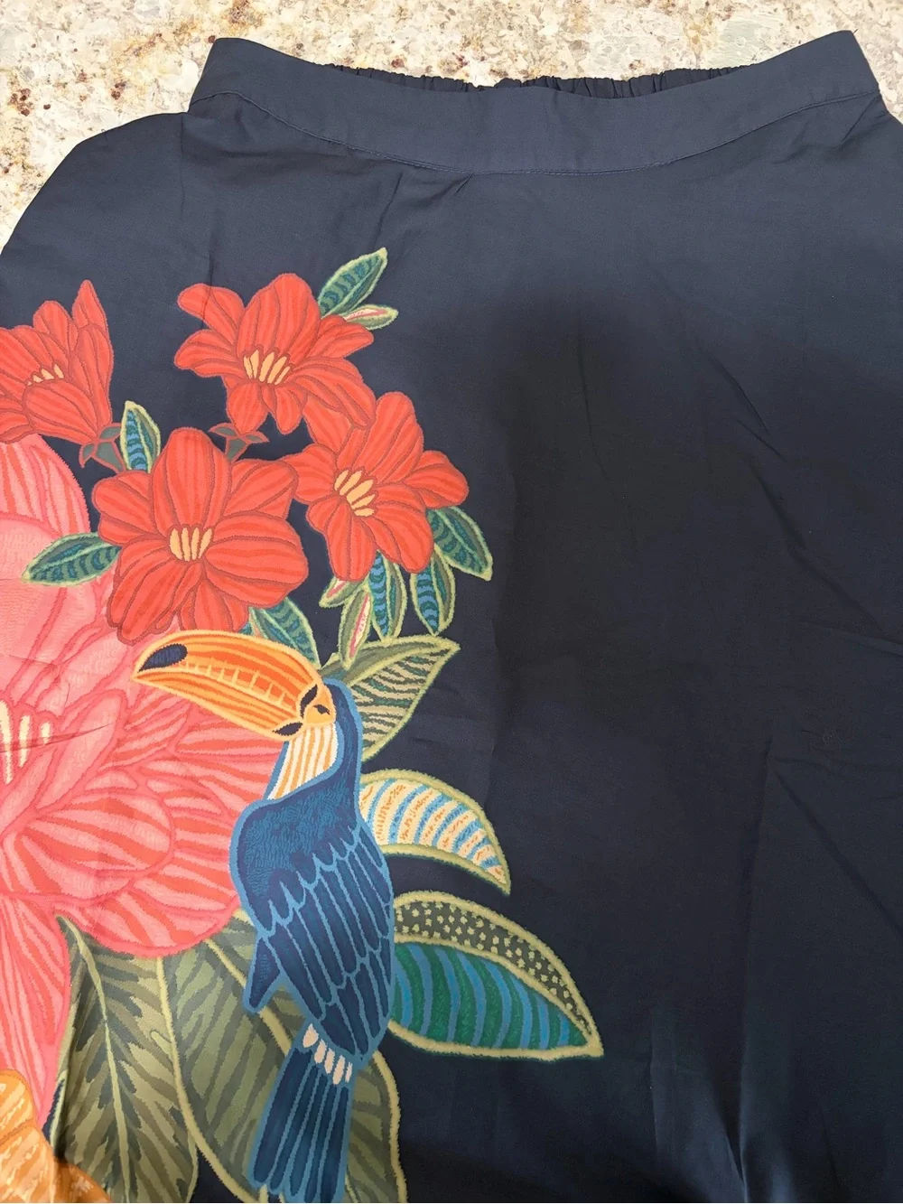 Farm Rio x Anthropologie Tropical Floral Navy Maxi w/Pockets NWOT